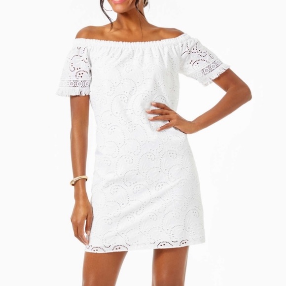Lilly Shanelle dress eyelet off shoulder